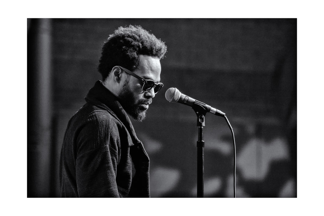 Bilal @ Harlem Stage (Fri 3/27/15) 16x24 Black & White Print