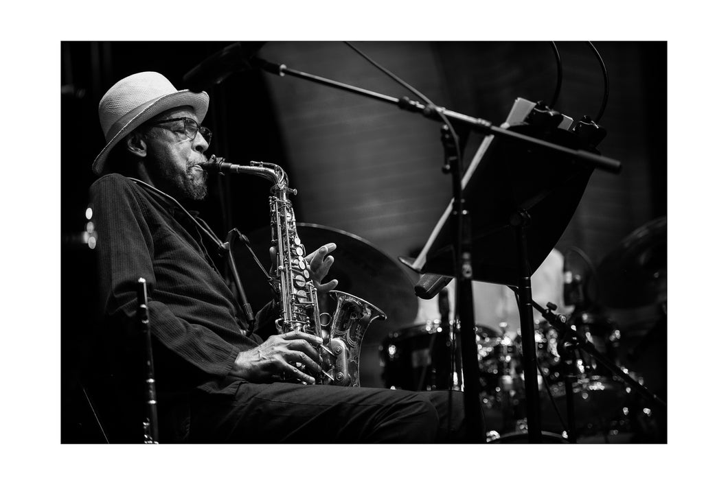 Henry Threadgill @ Harlem Stage (Fri 5/19/23) 16x24 Black & White