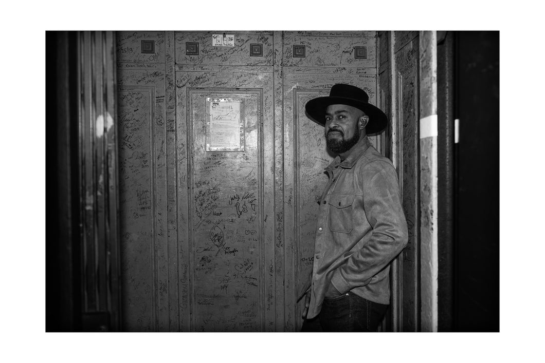 Lamar Williams Jr- Elevator portrait Allman Betts Family Revival @ Beacon Theatre (Sat 12/7/24) Black & White Print