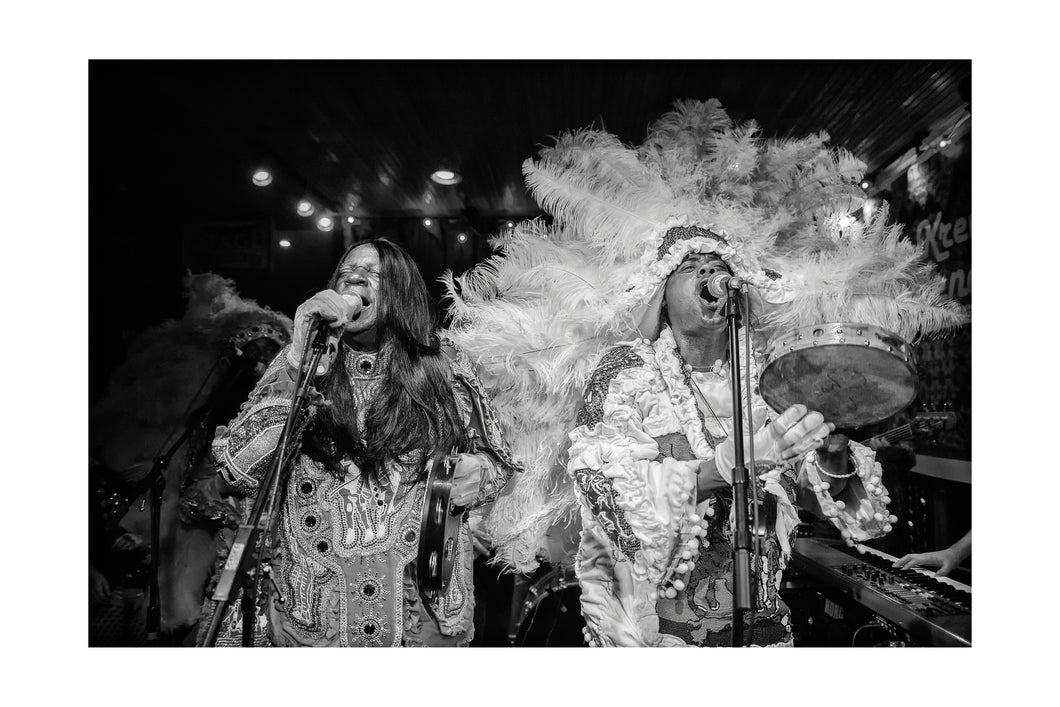 Monk Boudreaux & “Honey” Banister- The Rhythm of Valence Street @ Chickie Wah Wah (Thur 5/1/14) Black & White Print