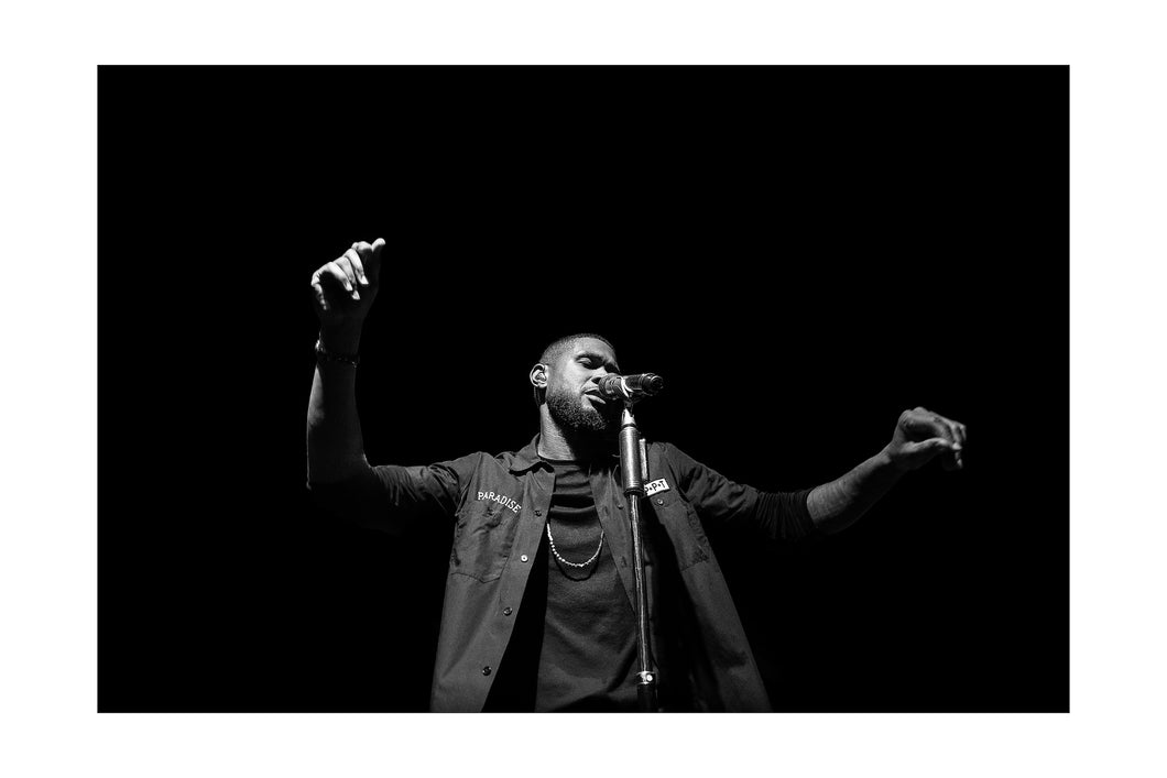 Usher @ Brooklyn Bowl (Fri 6/3/16) 16x24 Black & White