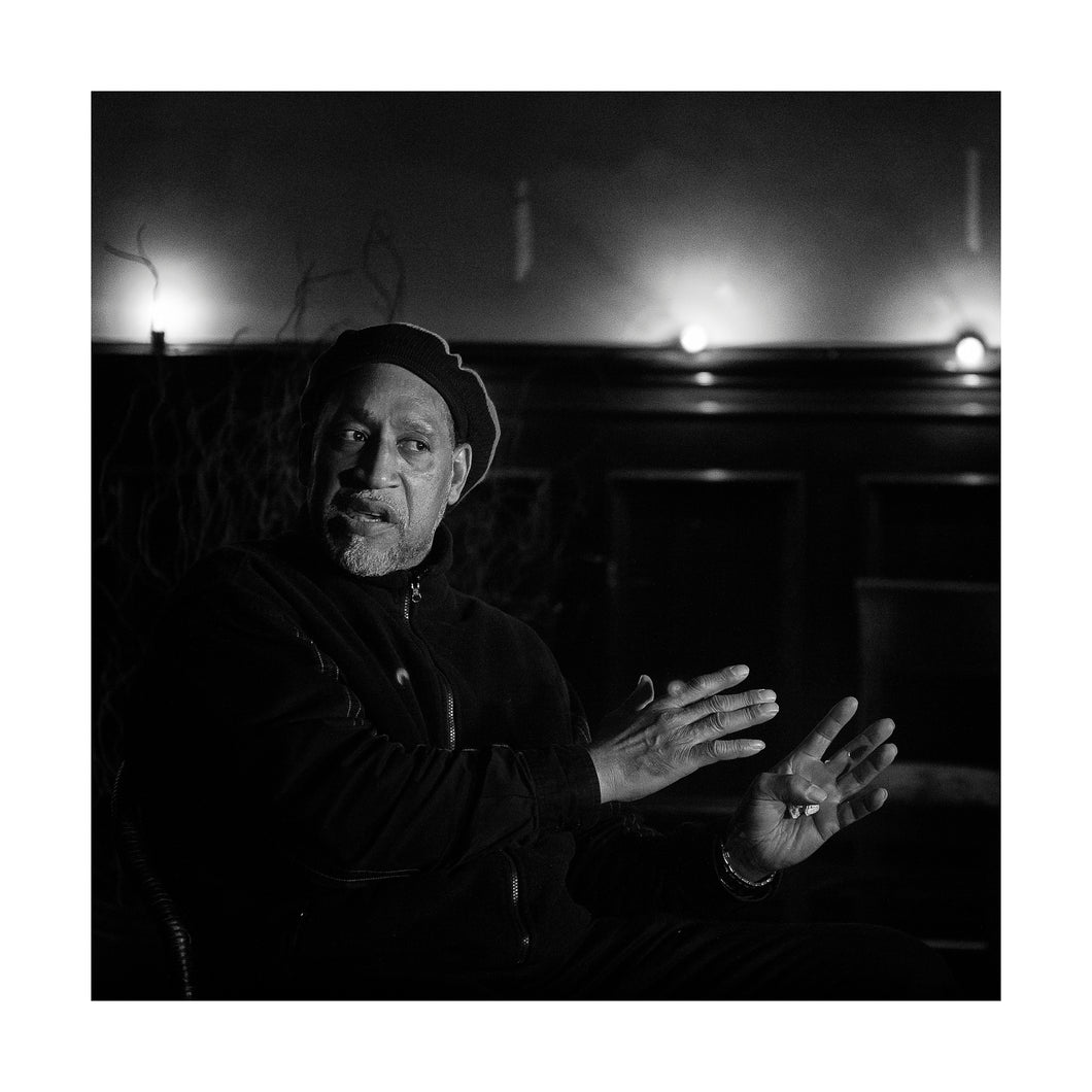 DJ Kool Herc- From Scratch documentary @ Andrew Freeman Home, The Bronx (Thur 1/14/16) 24x24 Black & White Print