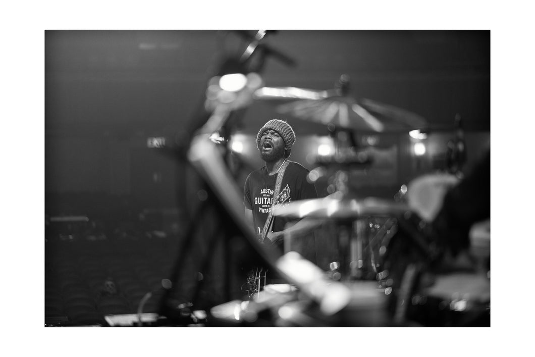 Gary Clark Jr.- Love Rocks NYC rehearsals (Wed 3/8/23) Black & White Print