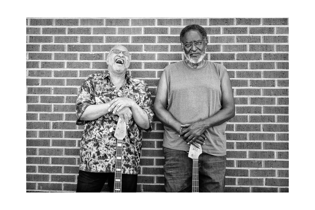 George Porter & George French- Bass In Yo Face (Tue 4/30/19) 12x18 Black & White Print