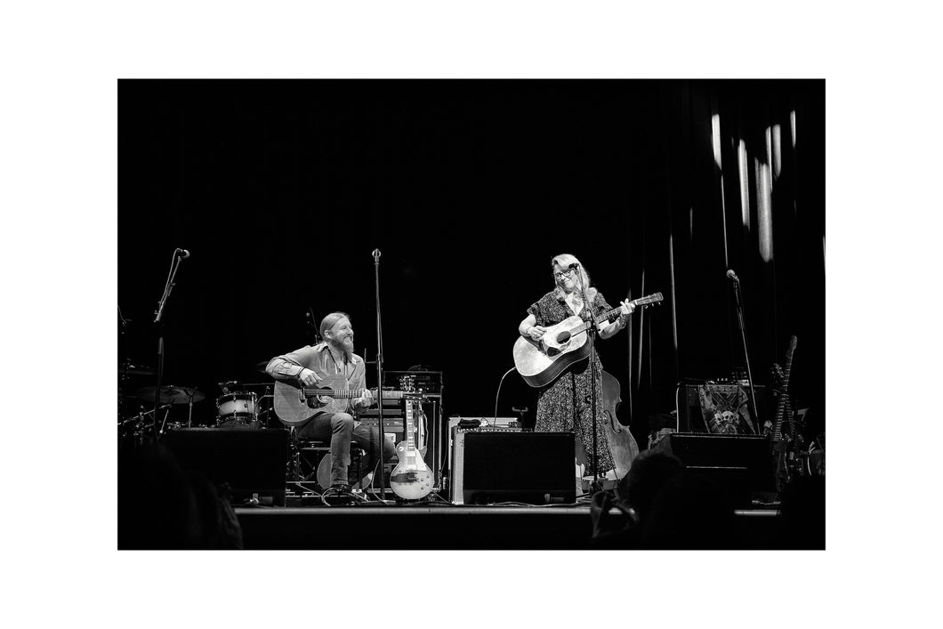 Derek & Susan- John Henry's Friends benefit @ Town Hall (Mon 12/3/18) 16x24 Black & White Print