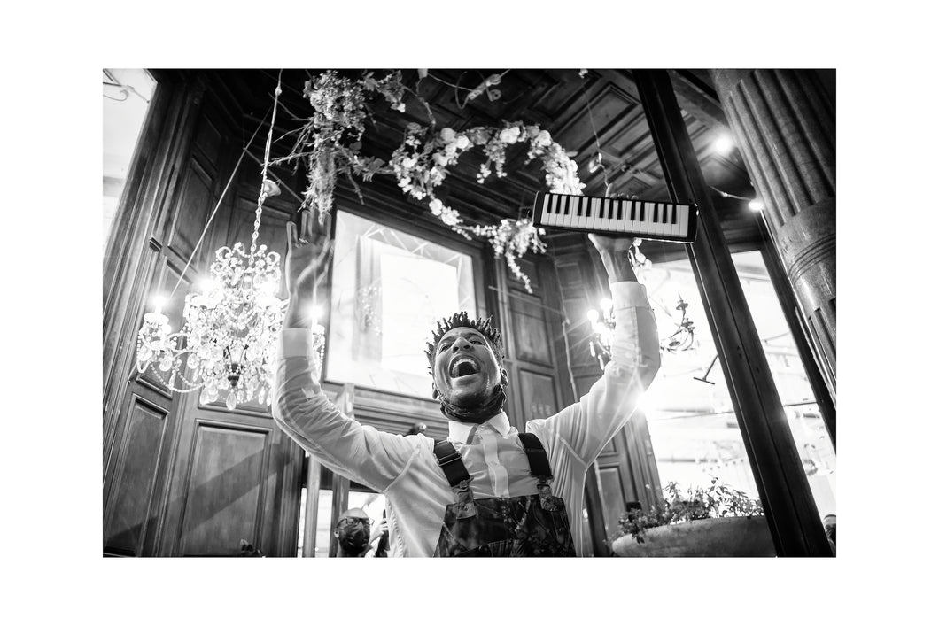 A New Beginning- Jon Batiste's Love Riot in Union Square (Sat 11/7/20) 16x24 Black & White Print