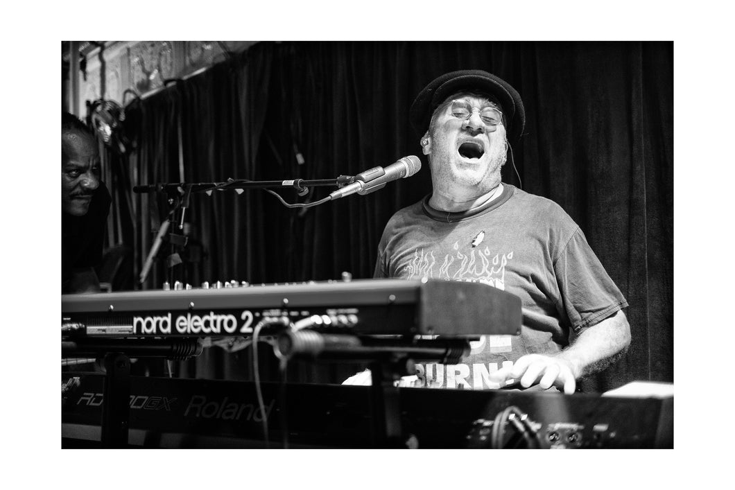 Jon Cleary- Maple Leaf Allstars (Sun 4/30/17) 16x24 Black & White Print