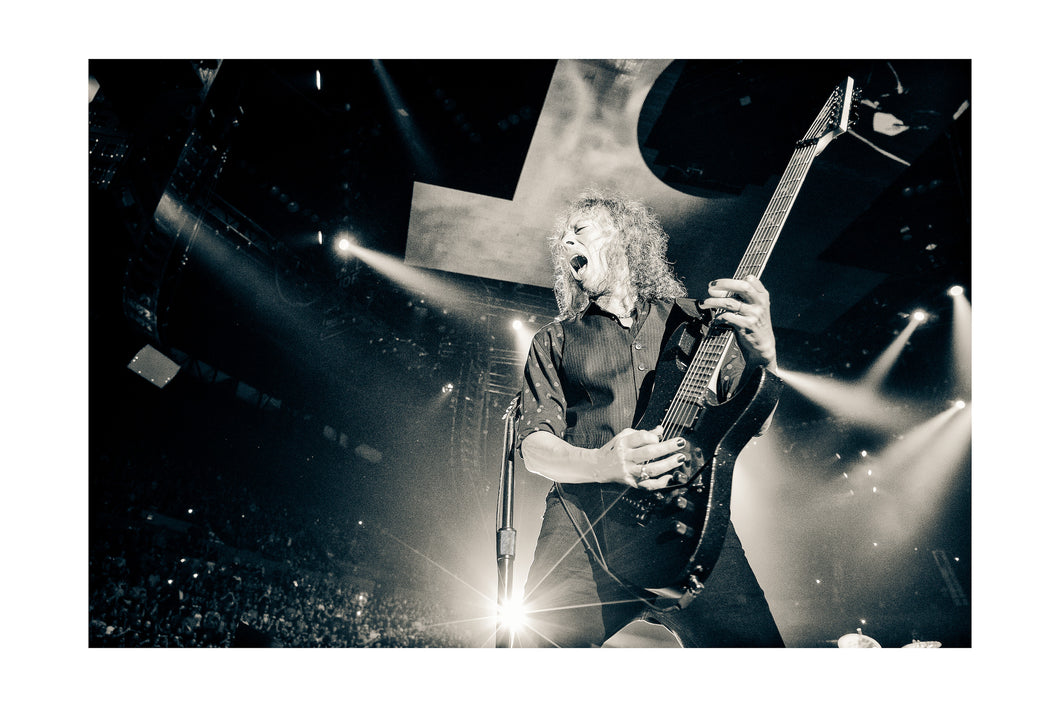 Kirk- Metallica @ Nassau Coliseum (Wed 5/17/17) 16x24 Black & White Print