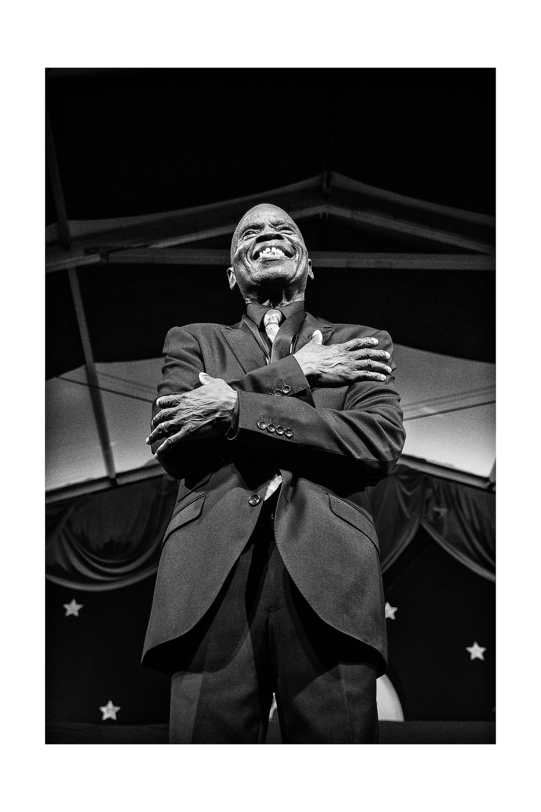 Maceo Parker @ Jazz Tent (Sun 4/30/17) Black & White Print