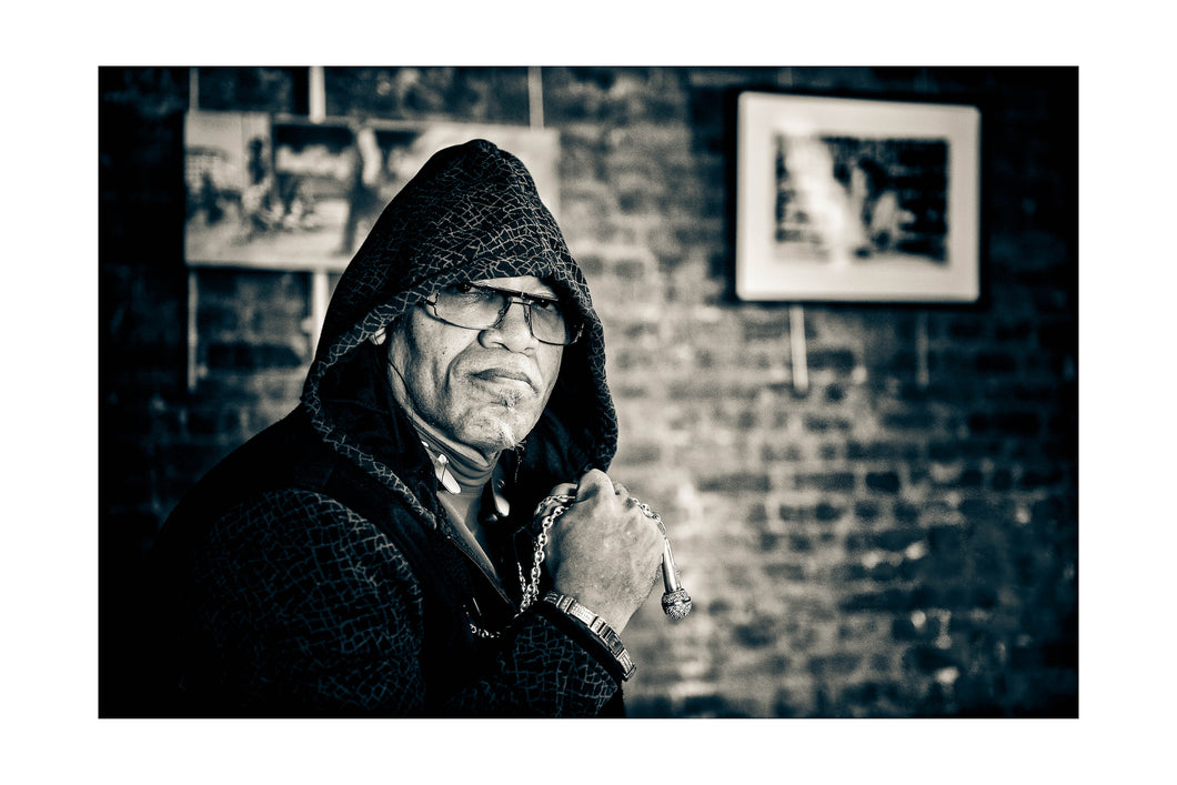 Melle Mel- From Scratch documentary @ Wall Works (Wed 12/9/15) 16x24 Black & White Print