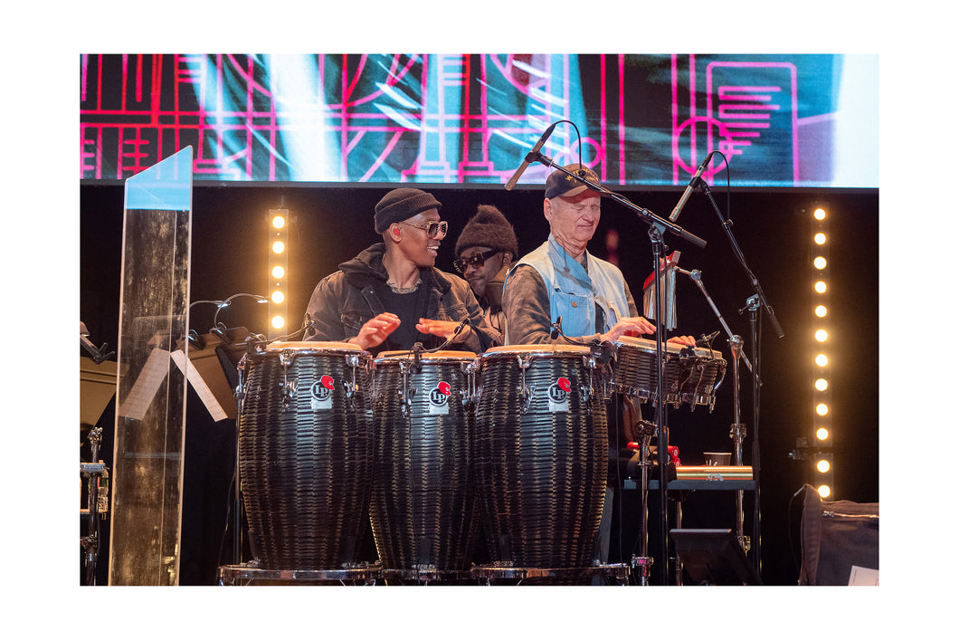 Pedrito, Steve & Bill @ Love Rocks NYC rehearsals (Thur 3/10/22) Color Print