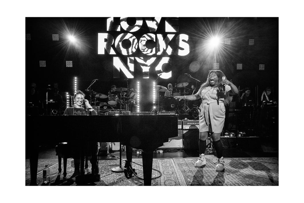 Sara Bareilles & Yola- Love Rocks NYC Rehearsals (Thur 6/3/21) 16x24 Black & White Print