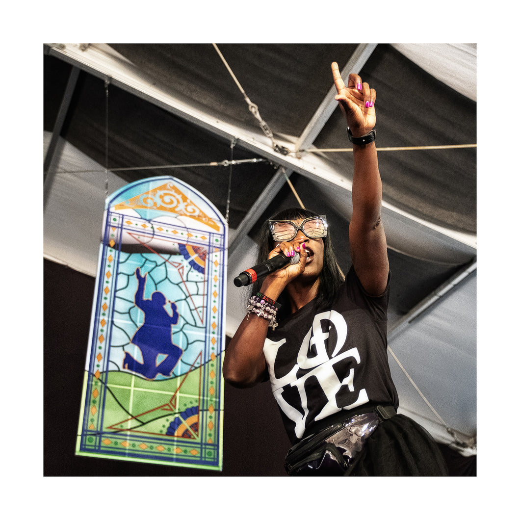 The City of Love Music & Worship Arts Choir @ Gospel Tent (Sun 4/29/18) 14x14 Color Print