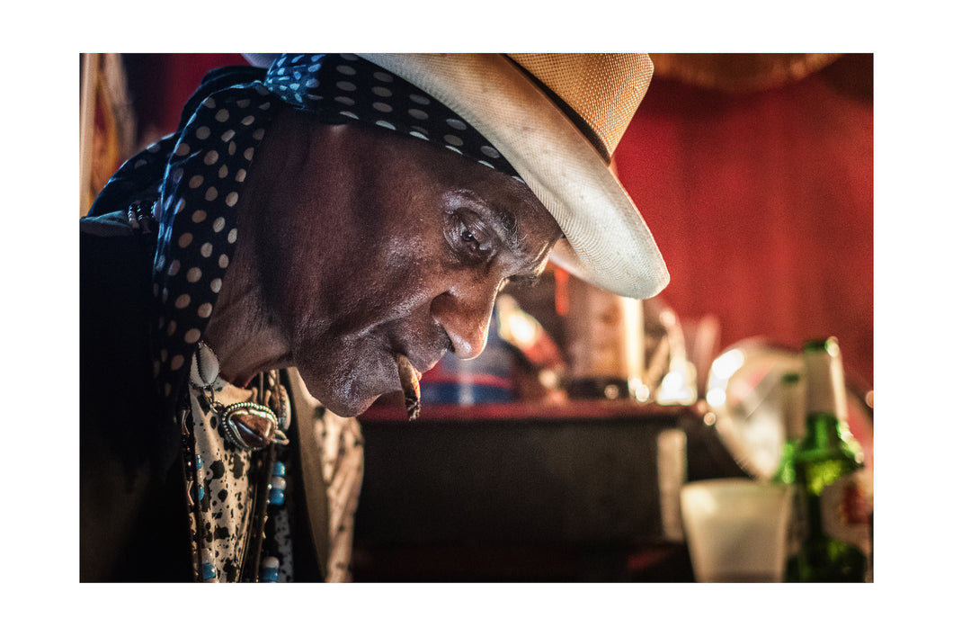 The Uptown Ruler gets ready @ One Eyed Jacks (Sat 4/29/17) Color Print