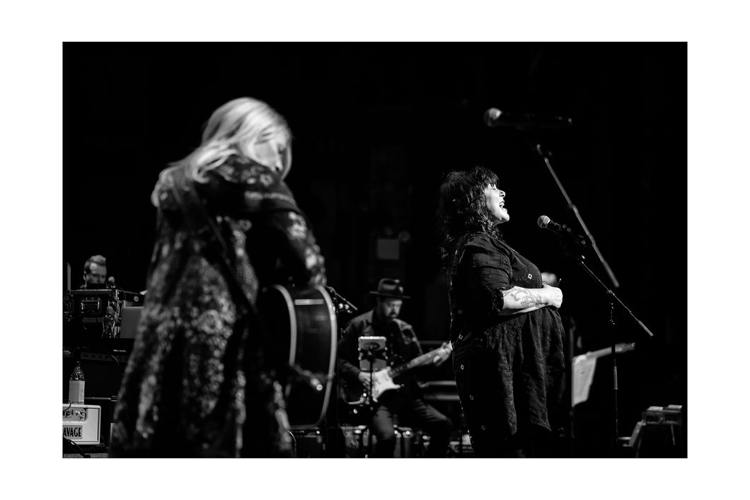 The Wilson Sisters @ Love Rocks NYC Rehearsals (Thur 3/7/19) Black & White Print