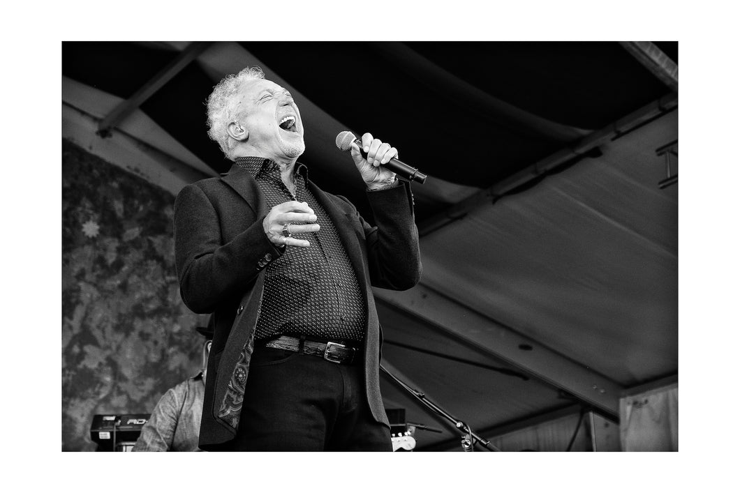 Tom Jones @ Gentilly Stage (Thur 5/2/19) 16x24 Black & White Print