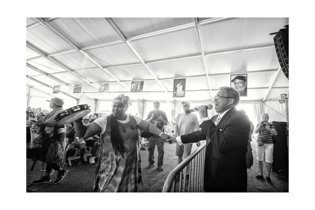 Zion Harmonizers @ Gospel Tent (Sun 5/6/18) 16x24 Black & White Print